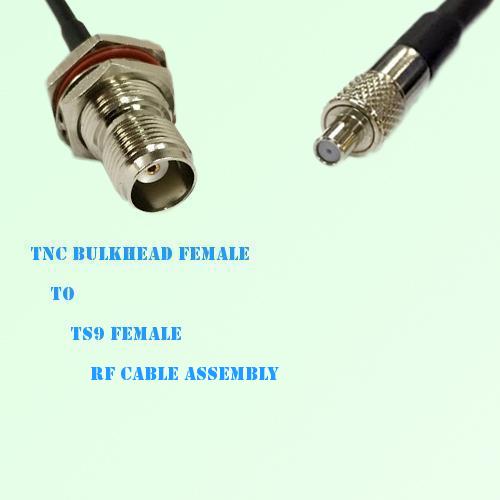 TNC Bulkhead Female to TS9 Female RF Cable Assembly