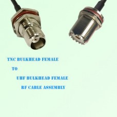 TNC Bulkhead Female to UHF Bulkhead Female RF Cable Assembly