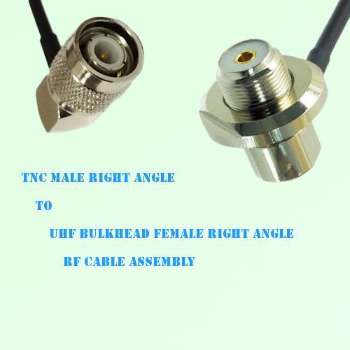 TNC Male R/A to UHF Bulkhead Female R/A RF Cable Assembly
