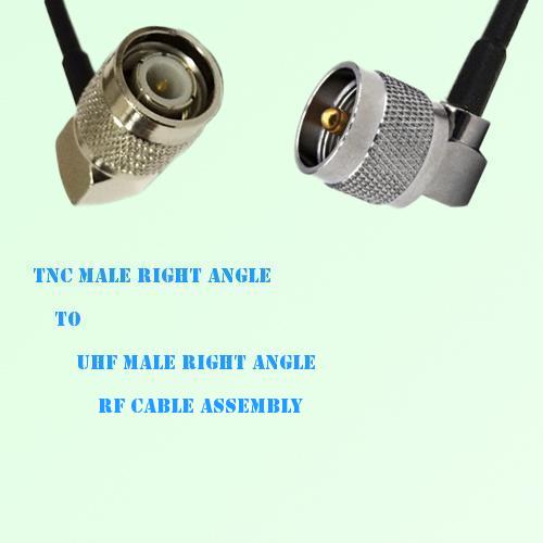 TNC Male Right Angle to UHF Male Right Angle RF Cable Assembly