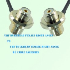 UHF Bulkhead Female R/A to UHF Bulkhead Female R/A RF Cable Assembly