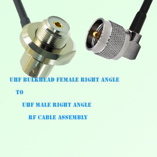UHF Bulkhead Female R/A to UHF Male R/A RF Cable Assembly