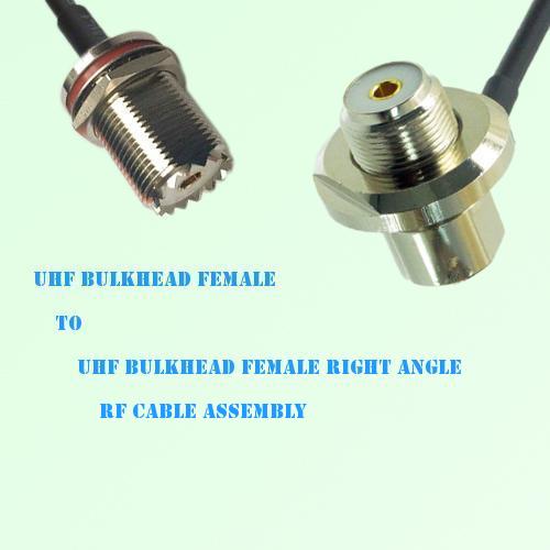 UHF Bulkhead Female to UHF Bulkhead Female R/A RF Cable Assembly