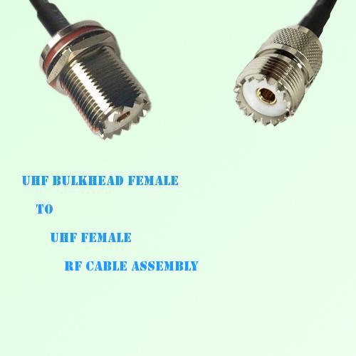 UHF Bulkhead Female to UHF Female RF Cable Assembly