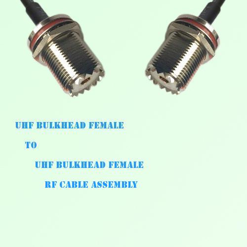 UHF Bulkhead Female to UHF Bulkhead Female RF Cable Assembly
