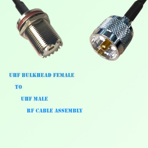 UHF Bulkhead Female to UHF Male RF Cable Assembly