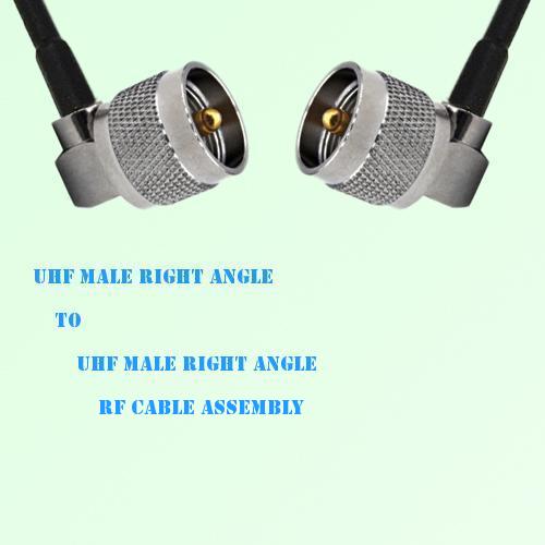 UHF Male Right Angle to UHF Male Right Angle RF Cable Assembly