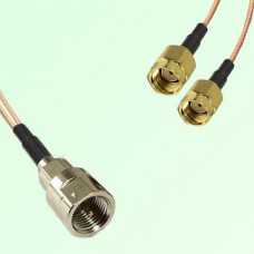 Splitter Y Type Cable FME Male to RP SMA Male