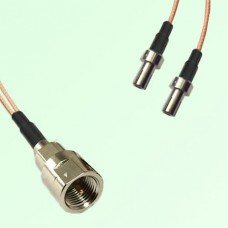 Splitter Y Type Cable FME Male to TS9 Male