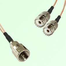Splitter Y Type Cable FME Male to UHF Female