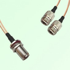 Splitter Y Type Cable N Bulkhead Female to N Female
