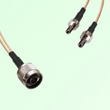 Splitter Y Type Cable N Male to CRC9 Male