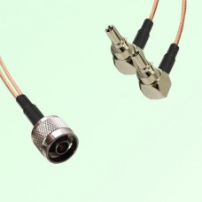 Splitter Y Type Cable N Male to CRC9 Male Right Angle