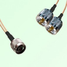 Splitter Y Type Cable N Male to UHF Male