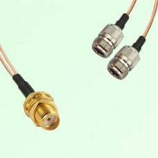 Splitter Y Type Cable SMA Bulkhead Female to N Female