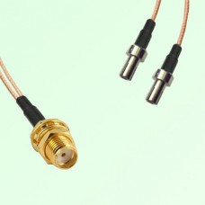 Splitter Y Type Cable SMA Bulkhead Female to TS9 Male