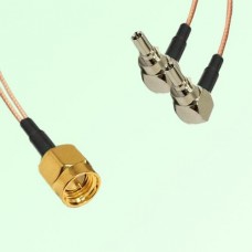 Splitter Y Type Cable SMA Male to CRC9 Male Right Angle