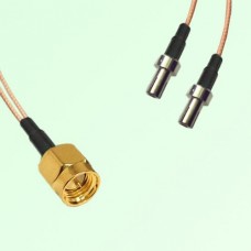 Splitter Y Type Cable SMA Male to TS9 Male