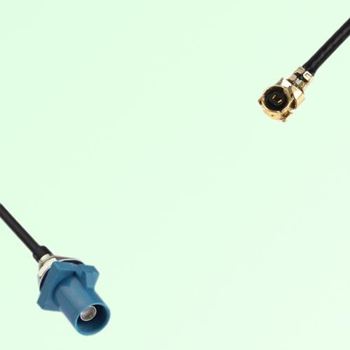 Fakra Z Front Mount Bulkhead Male to IPEX-4 RF Cable Assembly