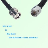 Non-Magnetic BNC Male to SMA Male RF Cable Assembly