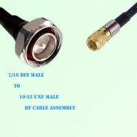 7/16 DIN Male to 10-32 UNF Male RF Cable Assembly