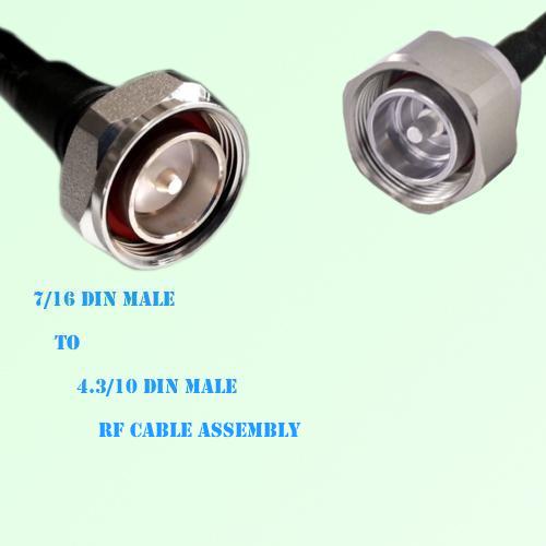 7/16 DIN Male to 4.3/10 DIN Male RF Cable Assembly 7/16 DIN Male to 4.3/10 DIN Male RF Cable Assembly
