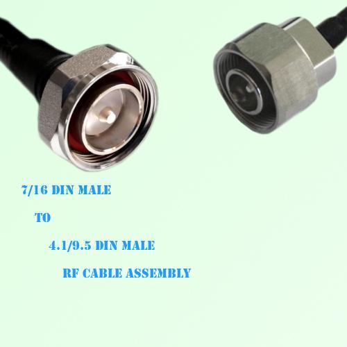 7/16 DIN Male to 4.1/9.5 DIN Male RF Cable Assembly 7/16 DIN Male to 4.1/9.5 DIN Male RF Cable Assembly