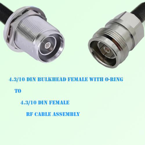 4.3/10 DIN O-Ring Bulkhead Female to 4.3/10 DIN Female Cable Assembly 4.3/10 DIN O-Ring Bulkhead Female to 4.3/10 DIN Female Cable Assembly