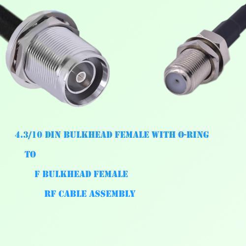 4.3/10 DIN O-Ring Bulkhead Female to F Bulkhead Female Cable Assembly