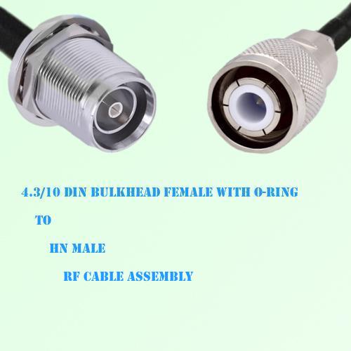 4.3/10 DIN Bulkhead Female with O-Ring to HN Male RF Cable Assembly