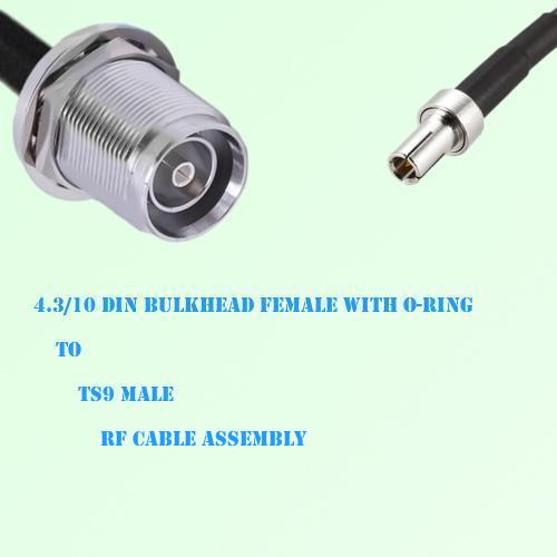 4.3/10 DIN Bulkhead Female with O-Ring to TS9 Male RF Cable Assembly