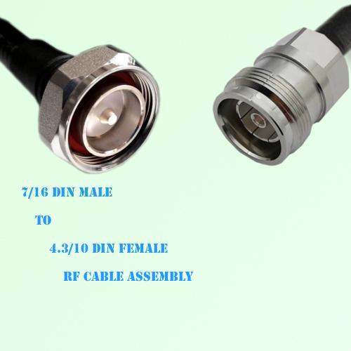 7/16 DIN Male to 4.3/10 DIN Female RF Cable Assembly