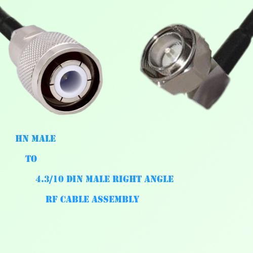 HN Male to 4.3/10 DIN Male Right Angle RF Cable Assembly