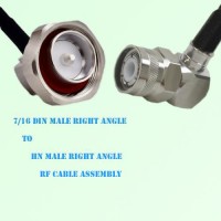 7/16 DIN Male Right Angle to HN Male Right Angle RF Cable Assembly