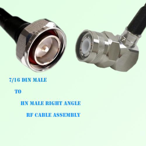 7/16 DIN Male to HN Male Right Angle RF Cable Assembly