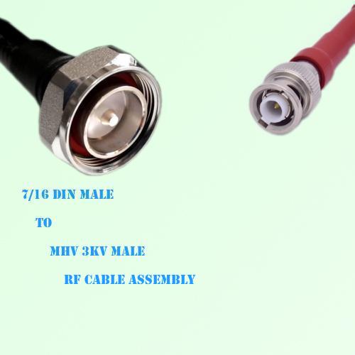 7/16 DIN Male to MHV 3kV Male RF Cable Assembly 7/16 DIN Male to MHV 3kV Male RF Cable Assembly
