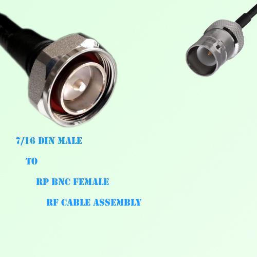 7/16 DIN Male to RP BNC Female RF Cable Assembly 7/16 DIN Male to RP BNC Female RF Cable Assembly