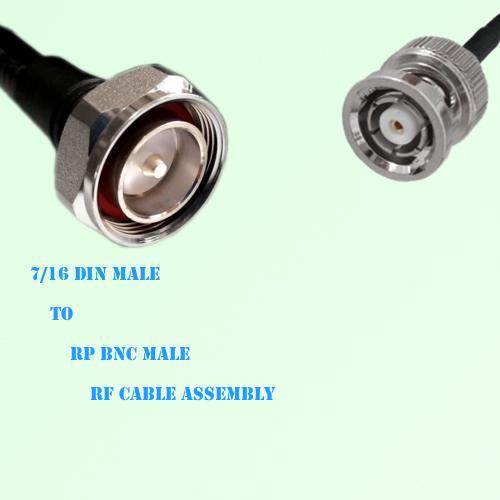 7/16 DIN Male to RP BNC Male RF Cable Assembly