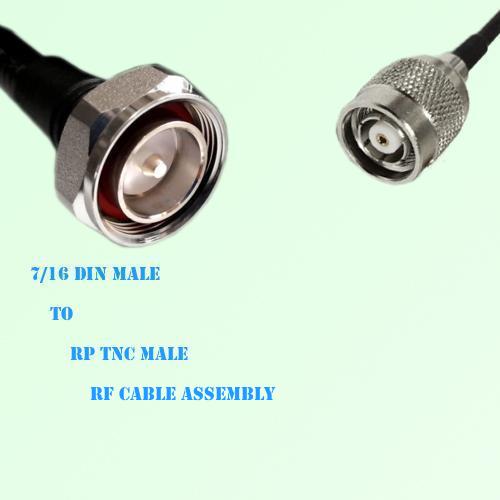 7/16 DIN Male to RP TNC Male RF Cable Assembly