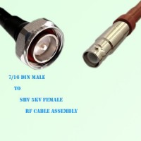 7/16 DIN Male to SHV 5kV Female RF Cable Assembly