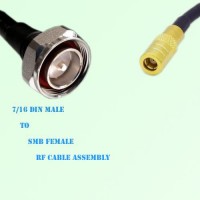 7/16 DIN Male to SMB Female RF Cable Assembly