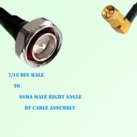 7/16 DIN Male to SSMA Male Right Angle RF Cable Assembly