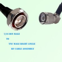 7/16 DIN Male to TNC Male Right Angle RF Cable Assembly