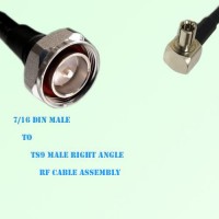 7/16 DIN Male to TS9 Male Right Angle RF Cable Assembly