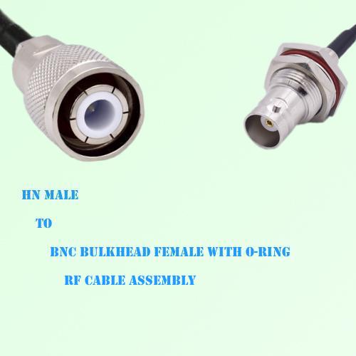 HN Male to BNC Bulkhead Female with O-Ring RF Cable Assembly