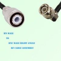 HN Male to BNC Male Right Angle RF Cable Assembly