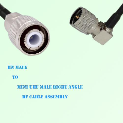 HN Male to Mini UHF Male Right Angle RF Cable Assembly HN Male to Mini UHF Male Right Angle RF Cable Assembly