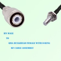 HN Male to QMA Bulkhead Female with O-Ring RF Cable Assembly