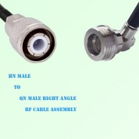HN Male to QN Male Right Angle RF Cable Assembly