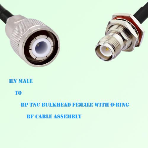 HN Male to RP TNC Bulkhead Female with O-Ring RF Cable Assembly HN Male to RP TNC Bulkhead Female with O-Ring RF Cable Assembly